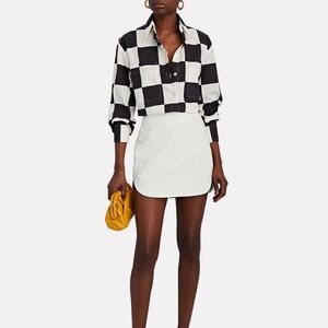 Matthew Bruch Oversized Checkerboard Button-down Shirt - Sz: 4/L